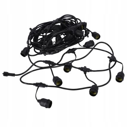 LED girlanda zewnętrzna dekoracyjna 20xE27/1W/230V 20,94 m IP44 czarna