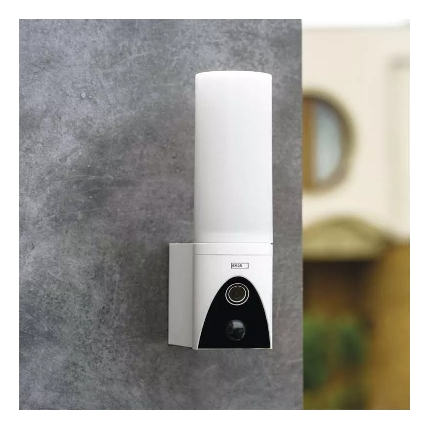 LED Inteligentna kamera zewnętrzna ze światłem GoSmart LED/12W/230V 3200K IP65 Wi-Fi Tuya biała