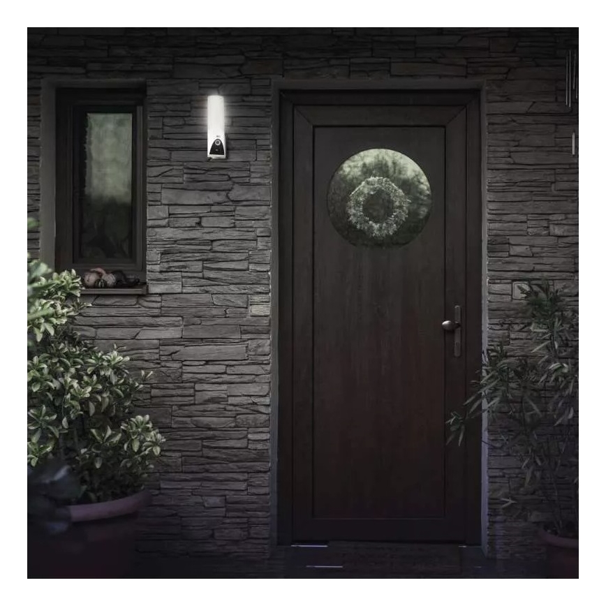 LED Inteligentna kamera zewnętrzna ze światłem GoSmart LED/12W/230V 3200K IP65 Wi-Fi Tuya biała