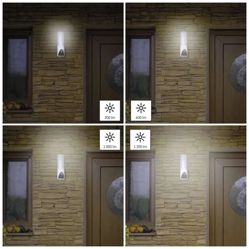 LED Inteligentna kamera zewnętrzna ze światłem GoSmart LED/12W/230V IP65 Wi-Fi Tuya biały