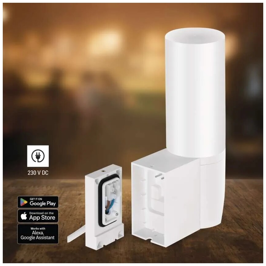 LED Inteligentna kamera zewnętrzna ze światłem GoSmart LED/12W/230V IP65 Wi-Fi Tuya biały