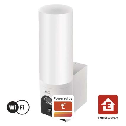 LED Inteligentna kamera zewnętrzna ze światłem GoSmart LED/12W/230V IP65 Wi-Fi Tuya biały