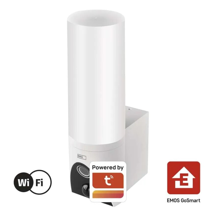 LED Inteligentna kamera zewnętrzna ze światłem GoSmart LED/12W/230V IP65 Wi-Fi Tuya biały