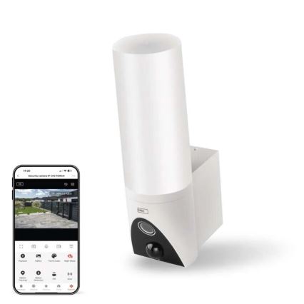 LED Inteligentna kamera zewnętrzna ze światłem GoSmart LED/12W/230V IP65 Wi-Fi Tuya biały