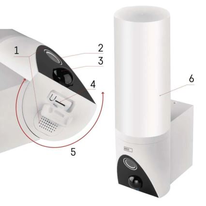 LED Inteligentna kamera zewnętrzna ze światłem GoSmart LED/12W/230V IP65 Wi-Fi Tuya biały