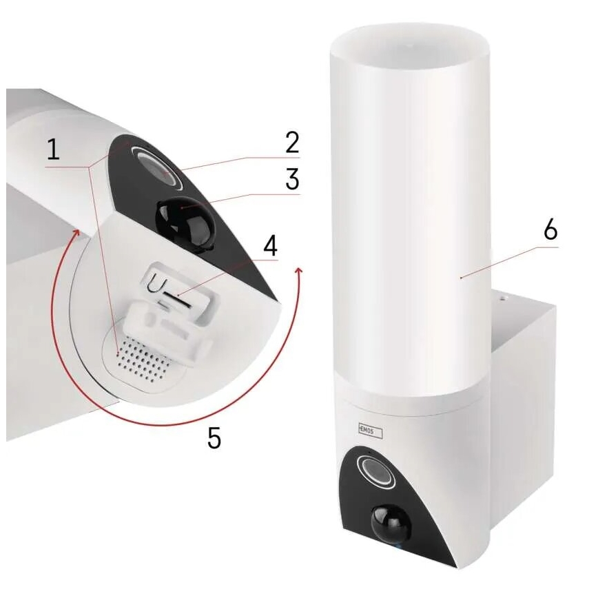 LED Inteligentna kamera zewnętrzna ze światłem GoSmart LED/12W/230V IP65 Wi-Fi Tuya biały