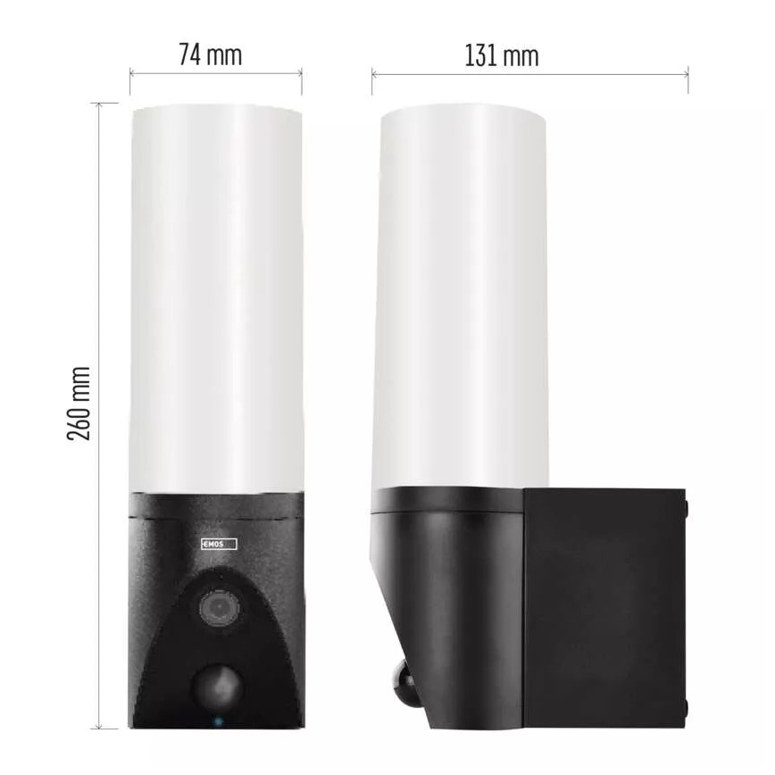LED Inteligentna kamera zewnętrzna ze światłem GoSmart LED/12W/230V 3200K IP65 Wi-Fi Tuya czarne
