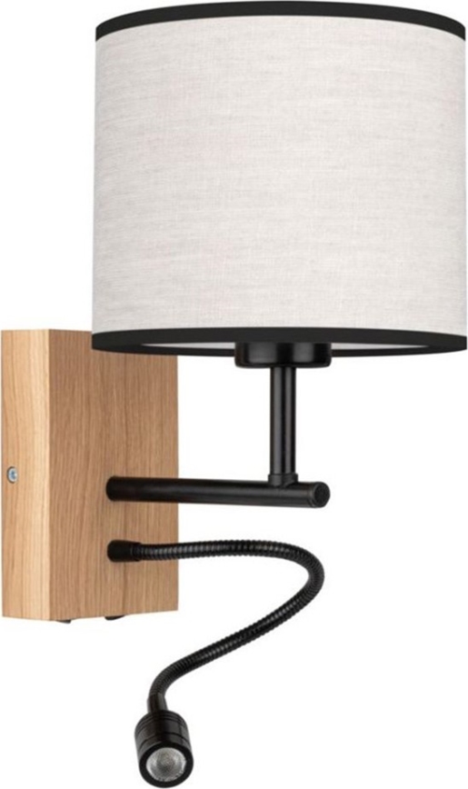 LED Kinkiet BOHO 1xE27/25W/230V + LED/1W/230V dąb