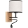 LED Kinkiet BOHO 1xE27/25W/230V + LED/1W/230V dąb