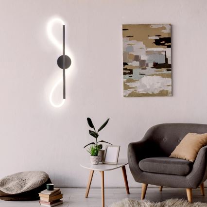 LED Kinkiet EMMA LED/19W/230V czarny
