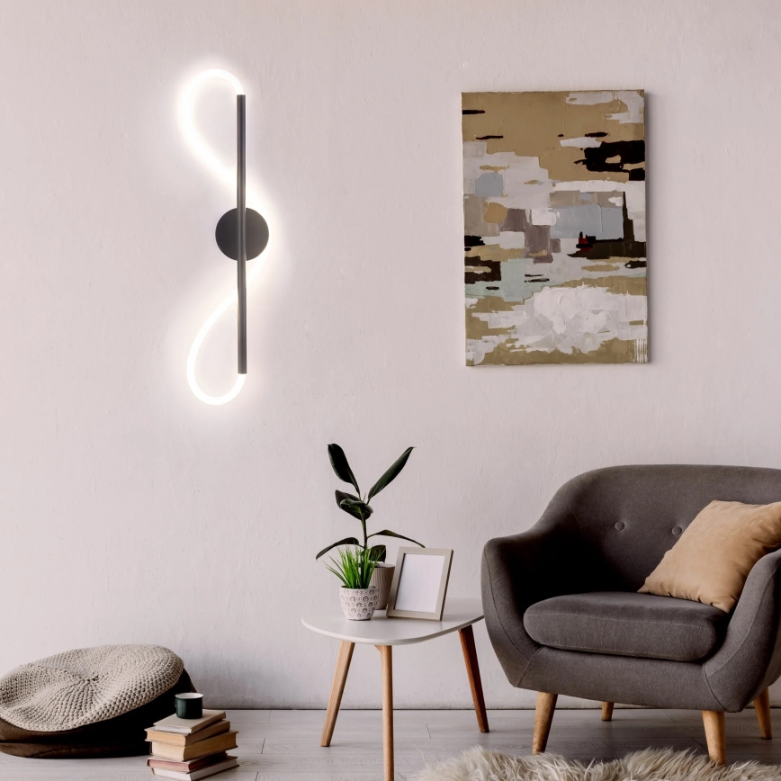 LED Kinkiet EMMA LED/19W/230V czarny