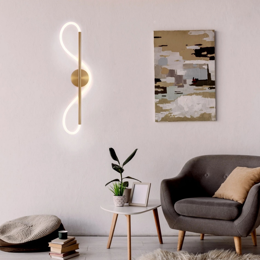 LED Kinkiet EMMA LED/19W/230V złoty