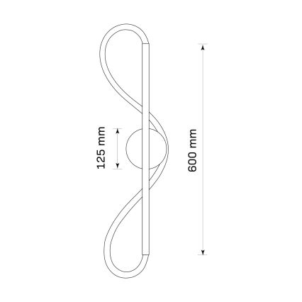 LED Kinkiet EMMA LED/19W/230V złoty