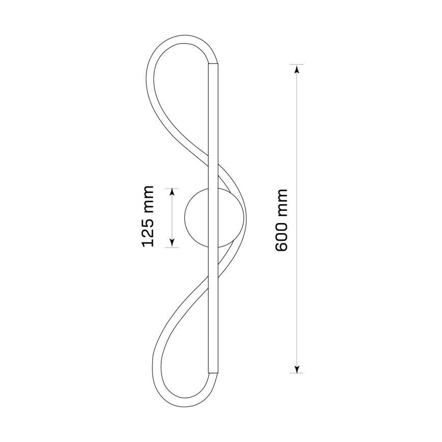 LED Kinkiet EMMA LED/19W/230V złoty