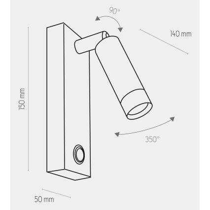 LED Kinkiet ENZO LED/3W/230V