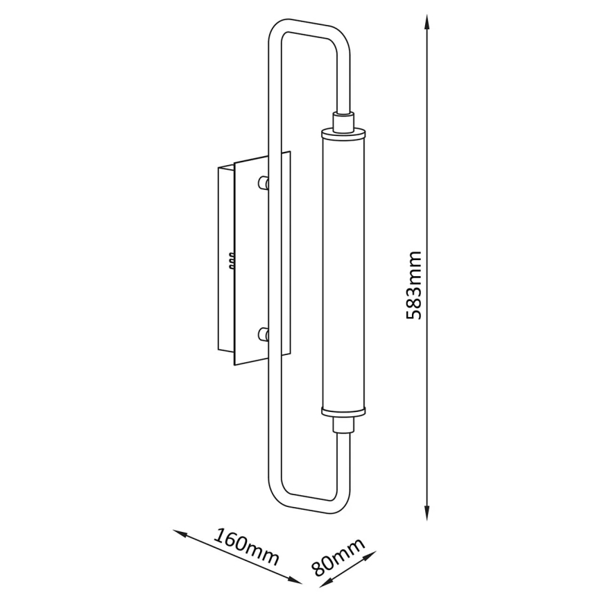 LED Kinkiet FELICJA LED/14W/230V 4000K czarny