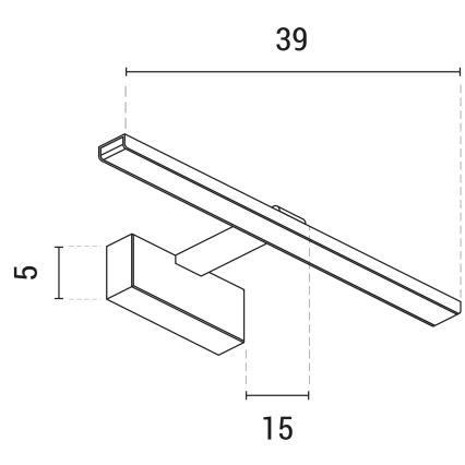 LED Kinkiet galeryjka LED/9W/230V 3000K 39 cm biały