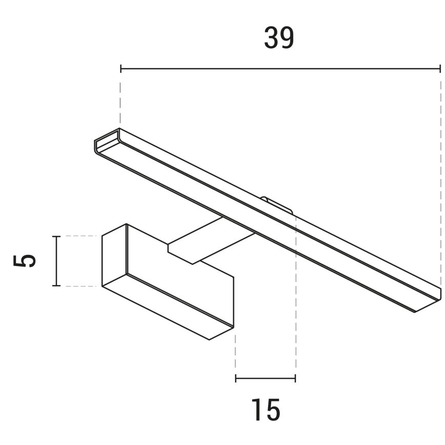 LED Kinkiet galeryjka LED/9W/230V 3000K 39 cm biały