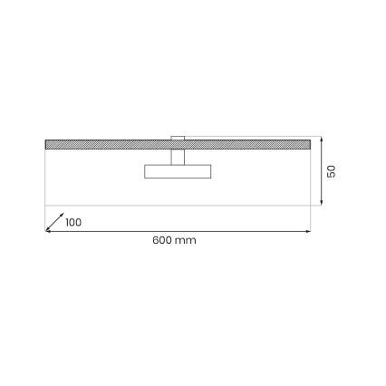 LED Kinkiet galeryjka PRADO LED/11W/230V złoty