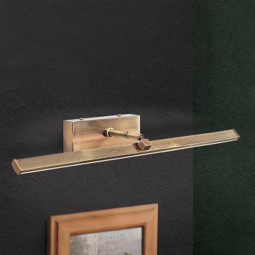 LED Kinkiet galeryjka PUBLIO LED/10W/230V 50 cm złoty/patyna