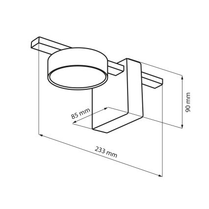 LED Kinkiet JOY 1xGX53/6W/230V czarny