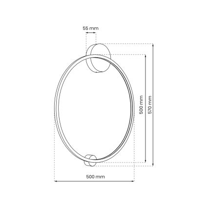 LED Kinkiet łazienkowy SATURNO LED/25W/230V IP44 złoty