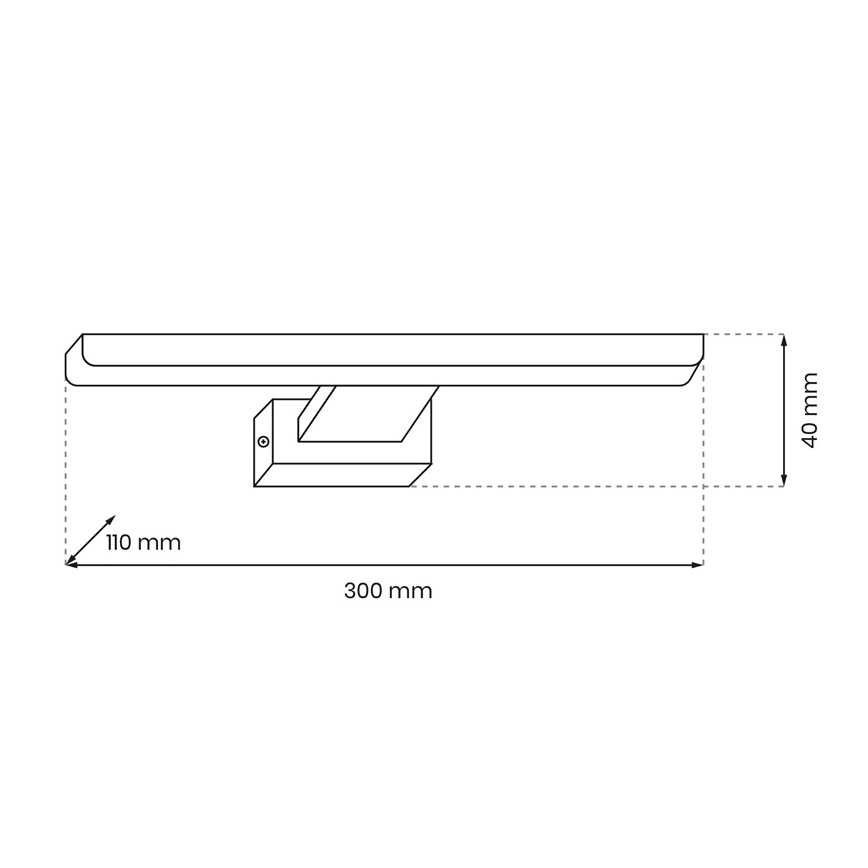 LED Kinkiet łazienkowy SHINE 1xLED/7W/230V IP44