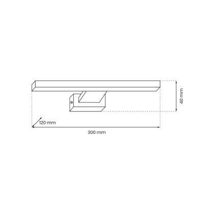 LED Kinkiet łazienkowy SHINE LED/7W/230V 300x120