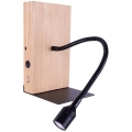 LED Kinkiet LECTOR LED/2,5W/230V USB dąb