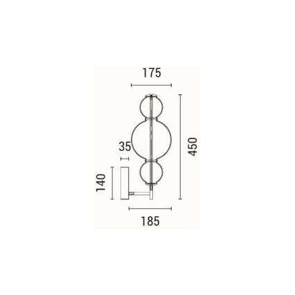 LED Kinkiet LED/12,6W/230V 3000K