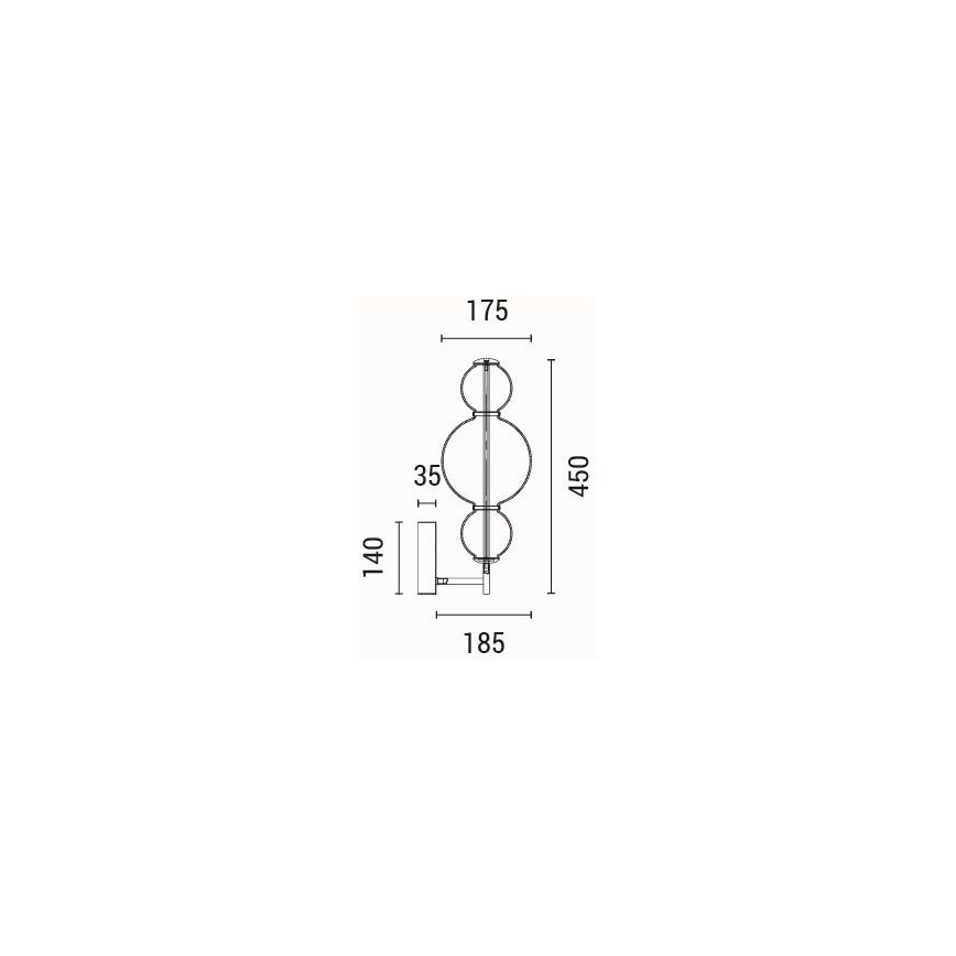 LED Kinkiet LED/12,6W/230V 3000K