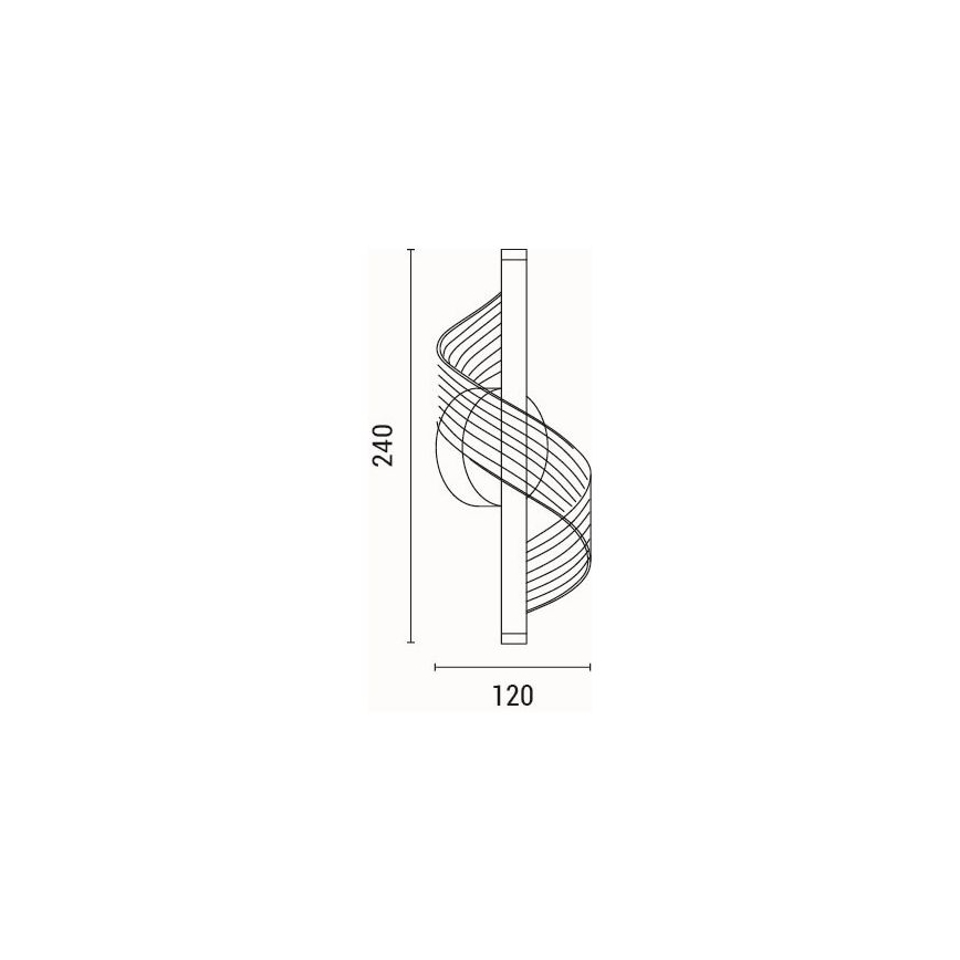 LED Kinkiet LED/8W/230V 3000K złoty