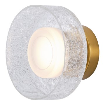 LED Kinkiet LED/8W/230V 3000K złoty/przezroczysty