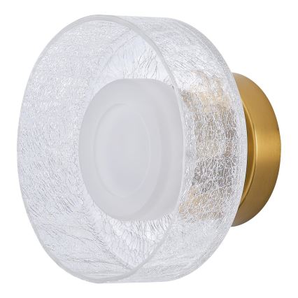 LED Kinkiet LED/8W/230V 3000K złoty/przezroczysty