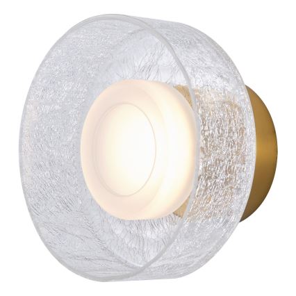 LED Kinkiet LED/8W/230V 3000K złoty/przezroczysty