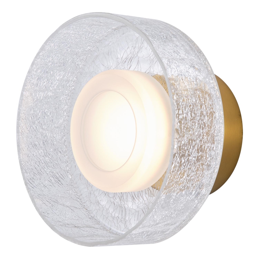 LED Kinkiet LED/8W/230V 3000K złoty/przezroczysty