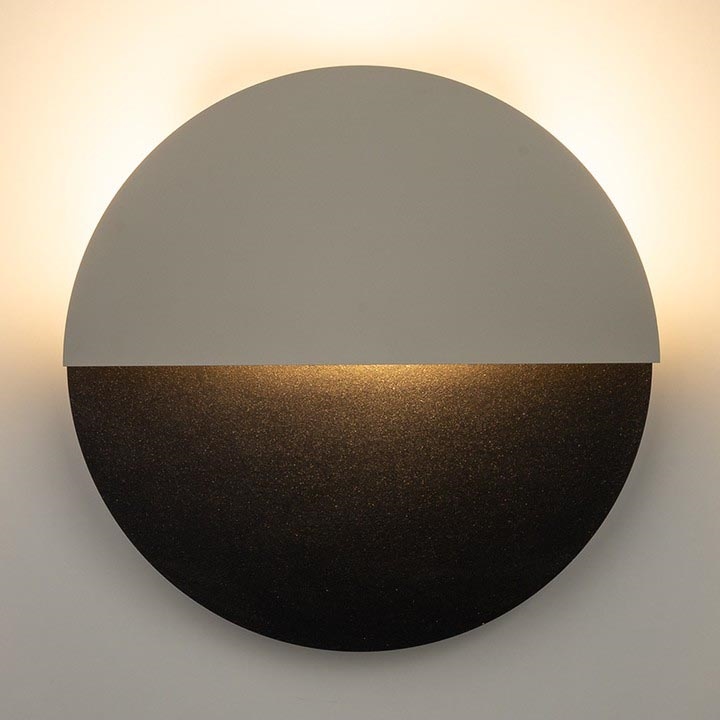 LED Kinkiet LUNA LED/7W/230V śr. 26 cm czarny/beżowy