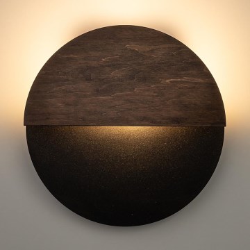 LED Kinkiet LUNA LED/7W/230V śr. 26 cm czarny/brązowy