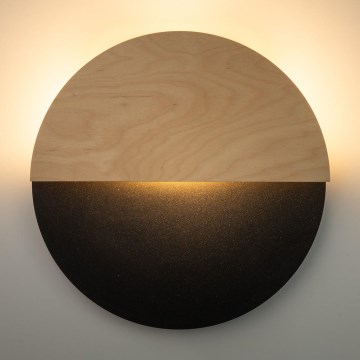 LED Kinkiet LUNA LED/7W/230V śr. 36 cm czarny/beżowy