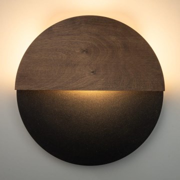 LED Kinkiet LUNA LED/7W/230V śr. 36 cm czarny/brązowy
