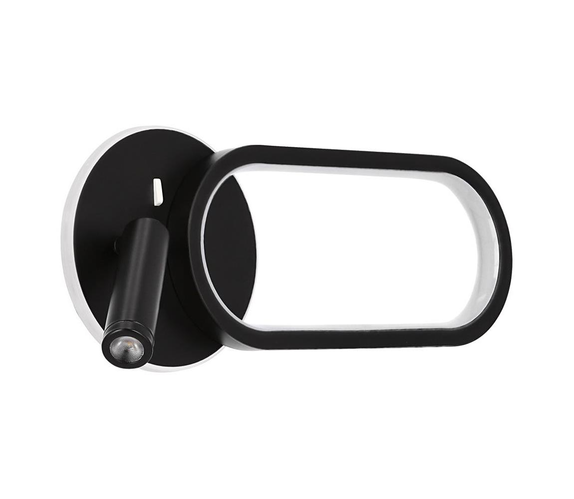 LED Kinkiet MONET LED/13W/230V + LED/2W 3000/4000/6000K czarny