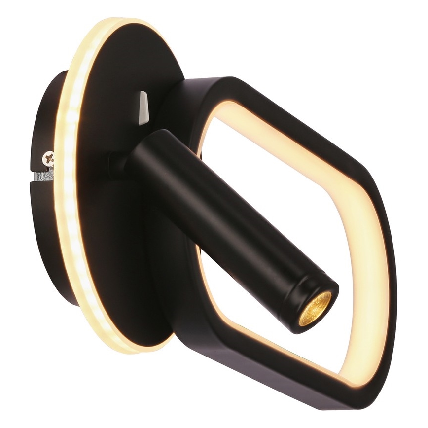 LED Kinkiet MONET LED/13W/230V + LED/2W 3000/4000/6000K czarny