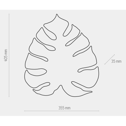 LED Kinkiet MONSTERA LED/12W/230V czarny