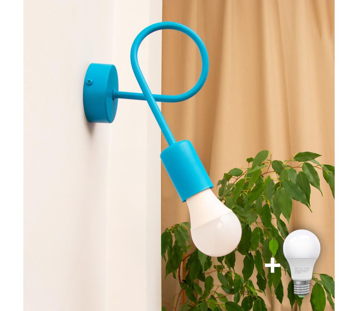 LED kinkiet OXFORD 1xE27/15W/230V niebieski