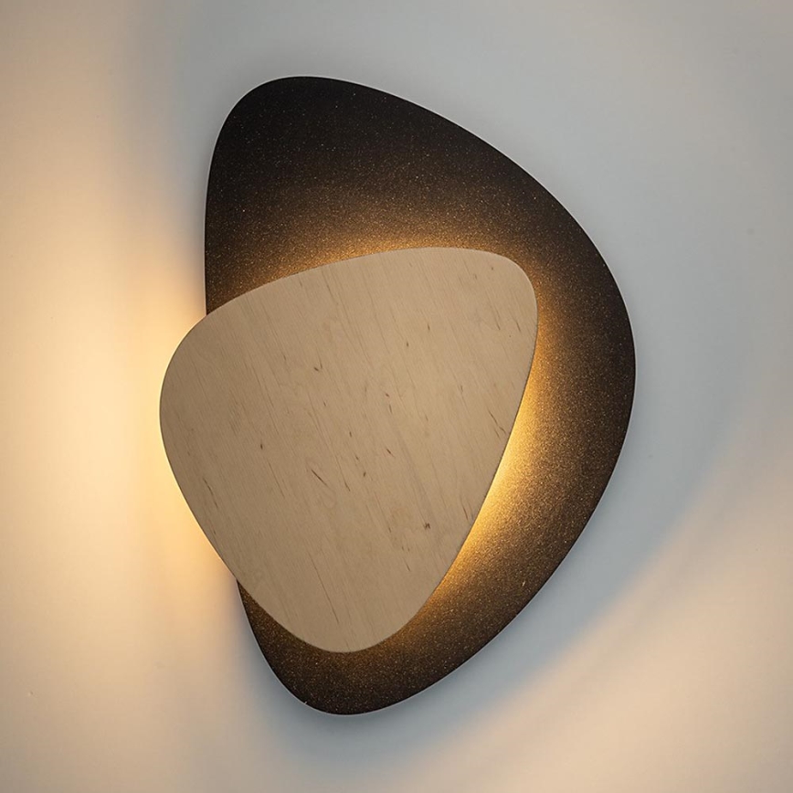 LED Kinkiet PEDRA LED/7W/230V czarny/beżowy