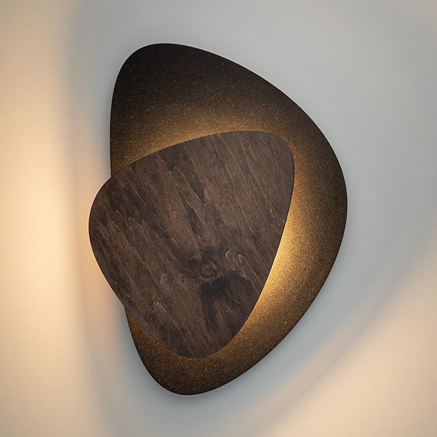 LED Kinkiet PEDRA LED/7W/230V czarny/brązowy