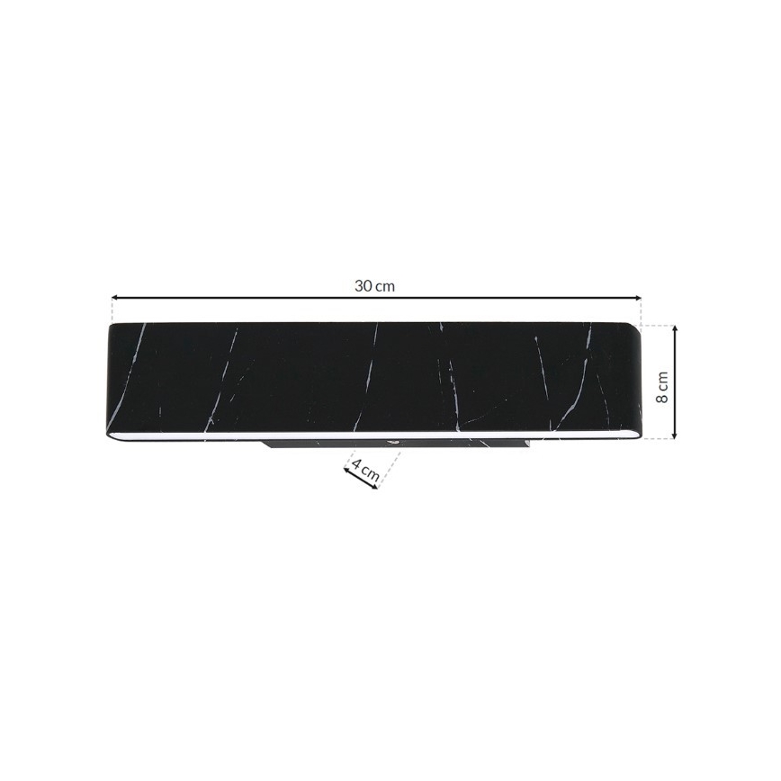 LED Kinkiet PIERCE LED/12W/230V 30 cm czarny