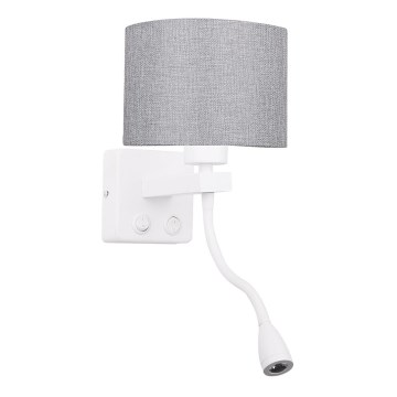 LED Kinkiet POLO 1xE27/40W+LED/2W 230V biały