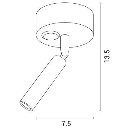 LED Kinkiet punktowy ARISTON LED/3W/230V 3000K biały