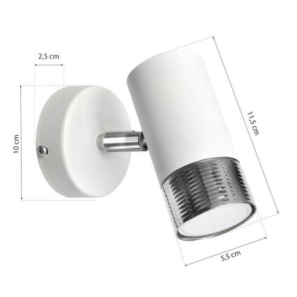 LED Kinkiet punktowy DANI 1xGU10/8W/230V